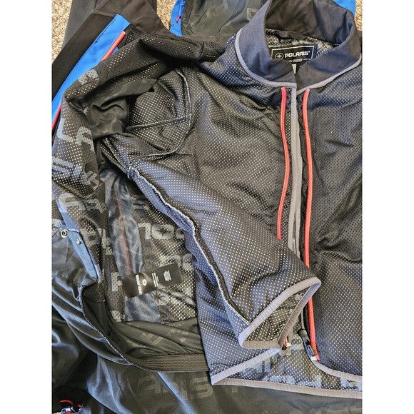 Polaris Men's XL TECH54 Jacket Blue Black Red Worn Once Removable Liner & Hood - Picture 14 of 14